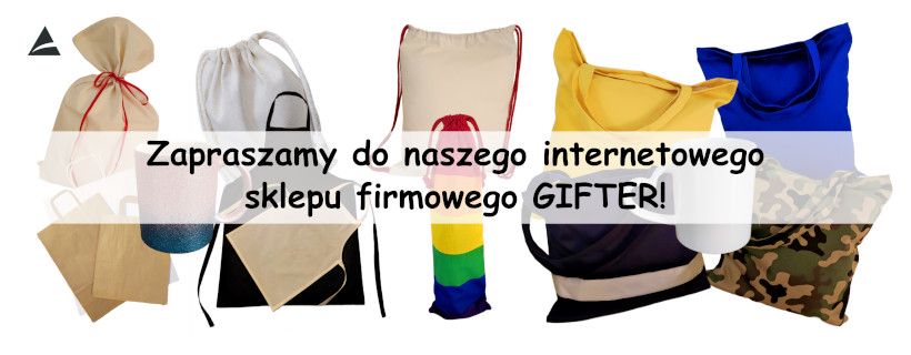 Szwalnia Progres torby bawełniane opakowania bawełniane zestawy prezentowe gadżety reklamowe szycie przeszywanie wszywanie metek sklep gifter polski producent 8x32